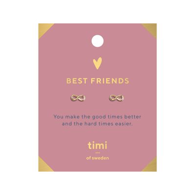 Timi of Sweden | Best Friends Infinity Örhängen Gold | Exclusive Scandinavian design that is the perfect gift for every women