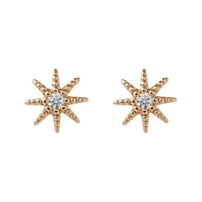 Timi of Sweden | Chrystal Star Stud Earring - Gold | Exclusive Scandinavian design that is the perfect gift for every women