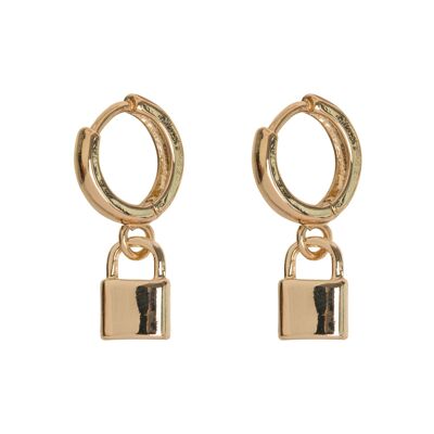 Timi of Sweden | Lock Small Hoop Earring - Gold | Exclusive Scandinavian design that is the perfect gift for every women