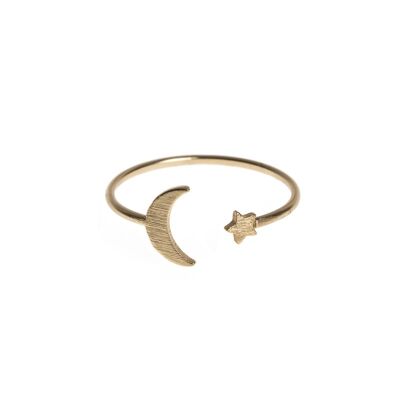 Timi of Sweden | Ring Måne Och Stjärna Gold | Exclusive Scandinavian design that is the perfect gift for every women
