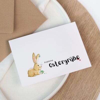 Easter card - Happy Easter greetings | Easter Bunny | Greeting card