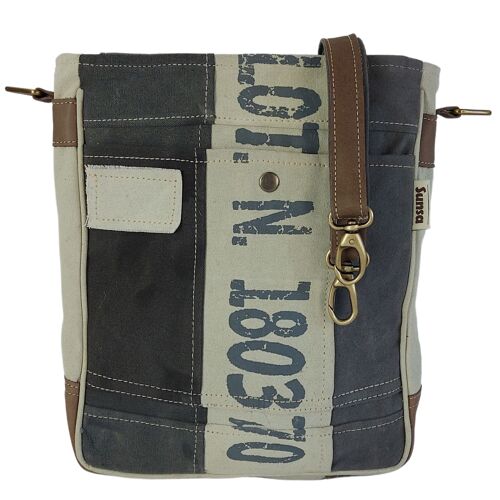 Sunsa Vintage Tasche. Umhängetasche/ Schultertasche aus Canvas & Leder