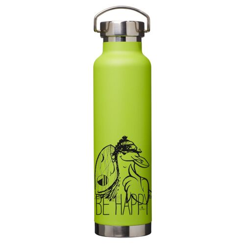 Isothermal bottle BE HAPPY green. 650ml