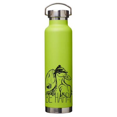 Bottiglia isotermica BE HAPPY verde. 650 ml