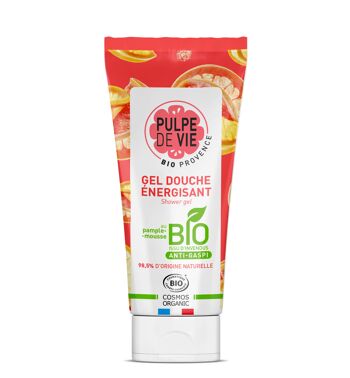 Gel douche énergisant à l'eau de pamplemousse 200 ml, cosmétique antigaspi bio, Upcycling, PIMP MY MOUSSE, formule naturelle 3