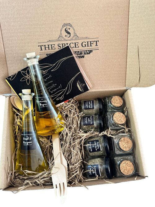 Secret Essentials Spice Gift| Infused olive oil , Seasoning spices & Infused seasalt