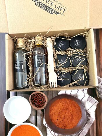 Impressionnez-les Spice Set| ensemble d'épices| Mélanges d'huile d'olive infusée et d'épices d'assaisonnement : Coffret cadeau d'épices 7
