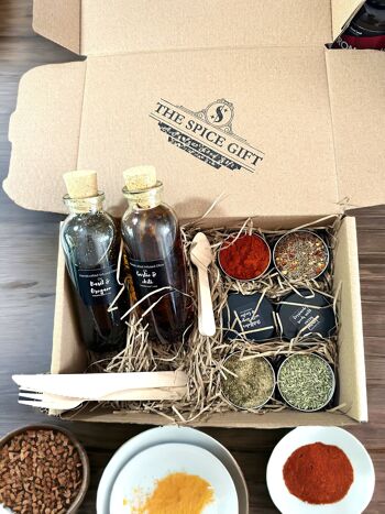 Impressionnez-les Spice Set| ensemble d'épices| Mélanges d'huile d'olive infusée et d'épices d'assaisonnement : Coffret cadeau d'épices 9