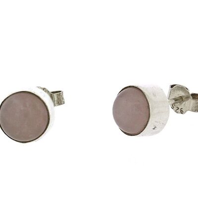 6mm Rose Quartz Stud Earrings and Presentation Box