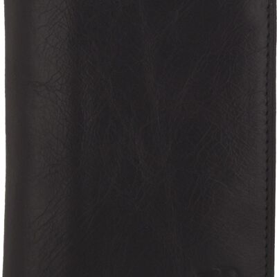 Senza Pure Leather Card Holder Deep Black