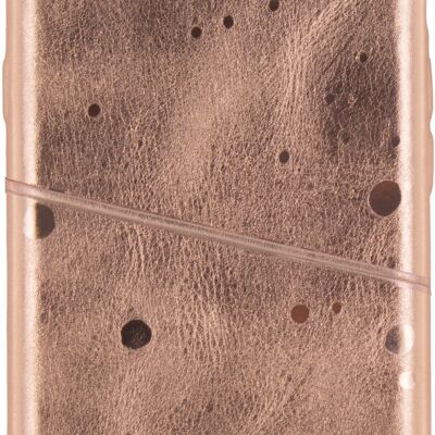 Senza Glam Leather Cover with Card Slot Apple iPhone 7/8/SE (2020/2022) Metallic Rosé