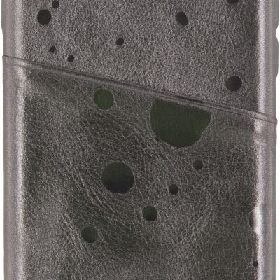 Senza Glam Leather Cover with Card Slot Apple iPhone 7/8/SE (2020/2022) Metallic Grey