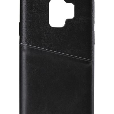 Senza Pure Leather Cover with Card Slot Samsung Galaxy S9 Deep Black