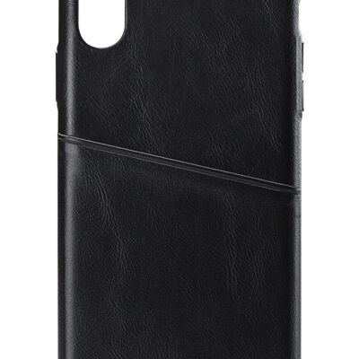 Senza Pure Leather Cover with Card Slot Apple iPhone Xs Max Deep Black