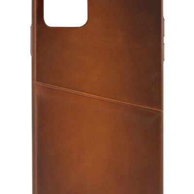 Senza Desire Leather Cover with Card Slot Apple iPhone 11 Burned Cognac