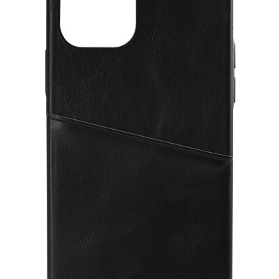 Senza Pure Leather Cover with Card Slot Apple iPhone 12 Mini Deep Black