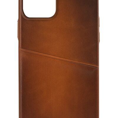 Senza Desire Leather Cover with Card Slot Apple iPhone 13 Pro Max Burned Cognac