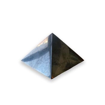 Pyramide "Énergies du Foyer" en Shungite polie - 5 cm 1