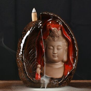 Brûleur d'encens en céramique "Compassion de la Guan Yin" 6