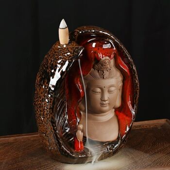 Brûleur d'encens en céramique "Compassion de la Guan Yin" 7