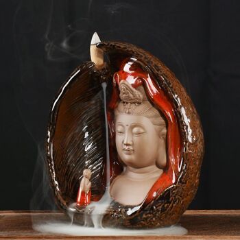 Brûleur d'encens en céramique "Compassion de la Guan Yin" 8