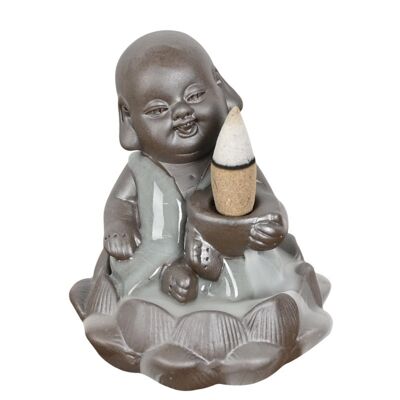 Ceramic incense burner "Little Monk of Inner Joy"