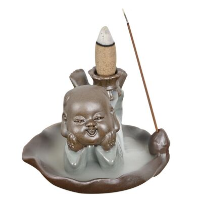 Ceramic incense burner "Little Monk of Relaxation"