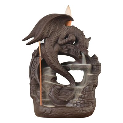 "Dragon's Castle" ceramic incense burner