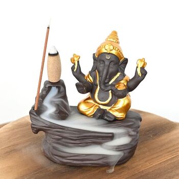 Brûleur d'encens en céramique "Ganesh Or" 3