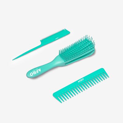 Afro Brush Trio peignes - Trio de peignes seulement - Vert