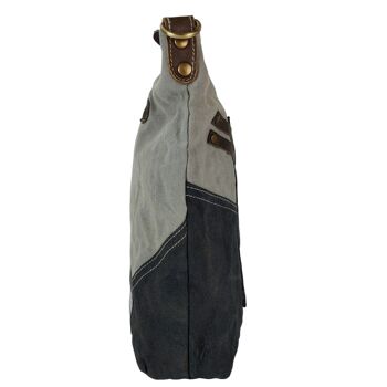 Sunsa petit sac en toile sac à bandoulière pierre lavé sac à bandoulière gris 9