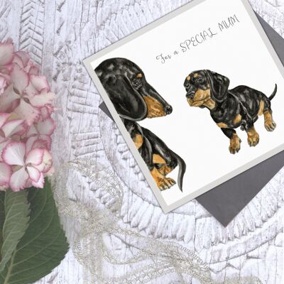 For a special Mum' Pair Of Sausages card