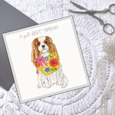 A girl's best friend' Bows and Bags card