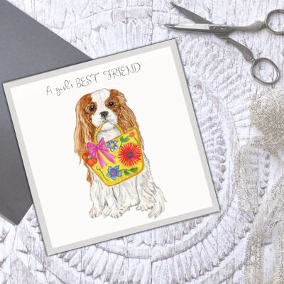 A girl's best friend' Bows and Bags card