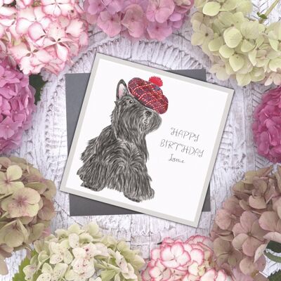 Happy Birthday Lassie' Scottish Charm (Female) card