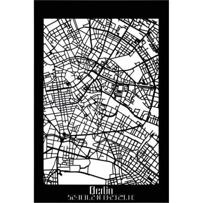 mappa della città-berlino-nero-40x60cm