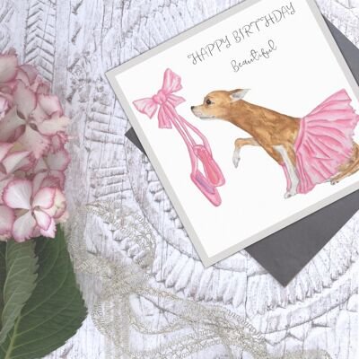 Happy Birthday Beautiful' Ballet and Bows card