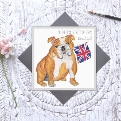 Happy Birthday Beautiful' Rule Britannia (Female) card