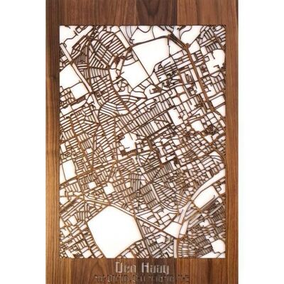 mapa-ciudad-la-haya-negro-40x60cm