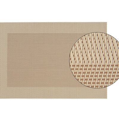 Platzset aus Kunststoff, beige mit Rand, (B/H) 45x30 cm