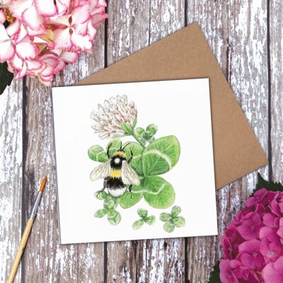Clover Bee (Blank) card