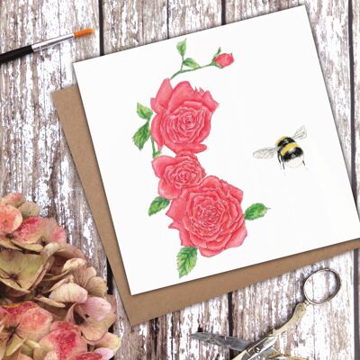 Rose Bee (Blank) card