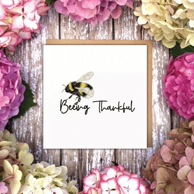 Beeing Thankful' Thankful Bee card