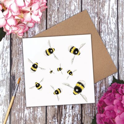 Spiral Bee (Blank) card
