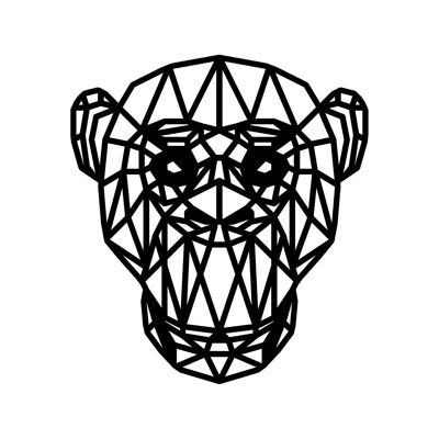 geometrico-animale-scimmia-nero-25cm