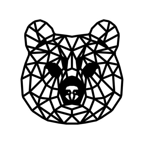 geometrische-dieren-beer-black-25cm
