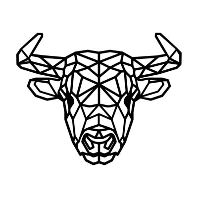 geometrische-tiere-büffel-schwarz-30cm