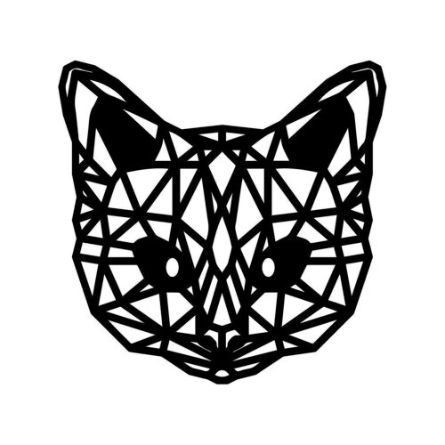 geometrische-dieren-kat-black-25cm