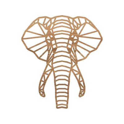 geometrische-dieren-olifant-eiken-25cm