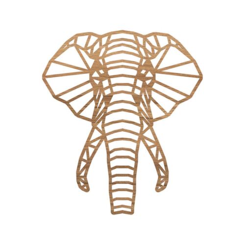geometrische-dieren-olifant-eiken-35cm